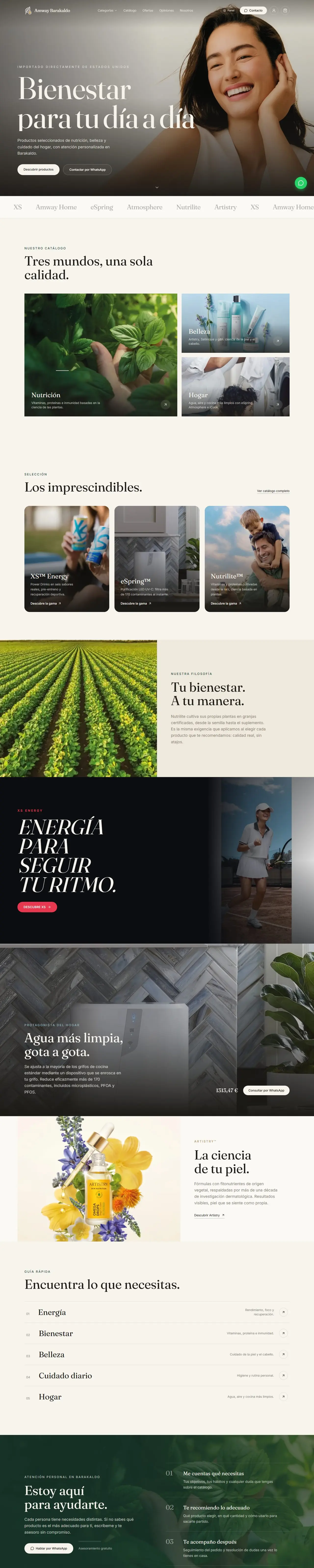 Página completa de Amway Barakaldo en escritorio