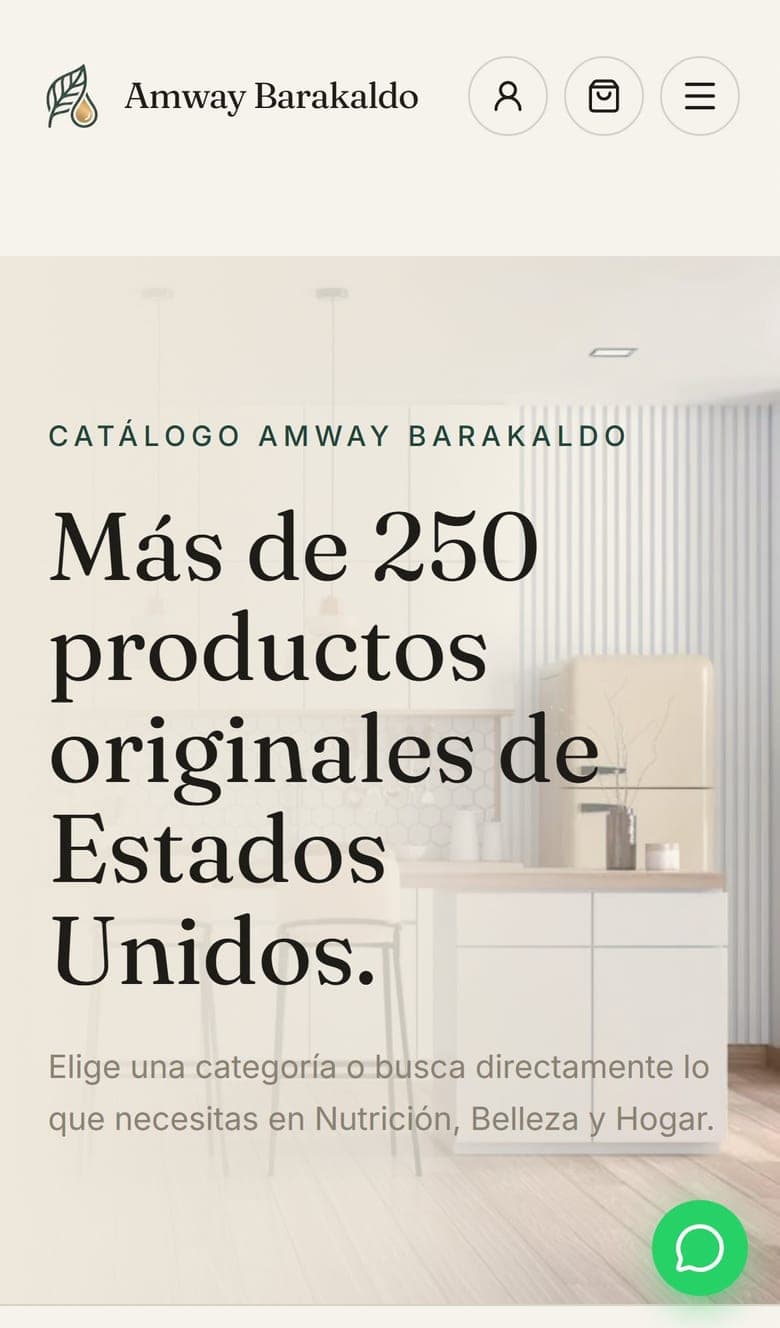 Catálogo en móvil — Amway Barakaldo