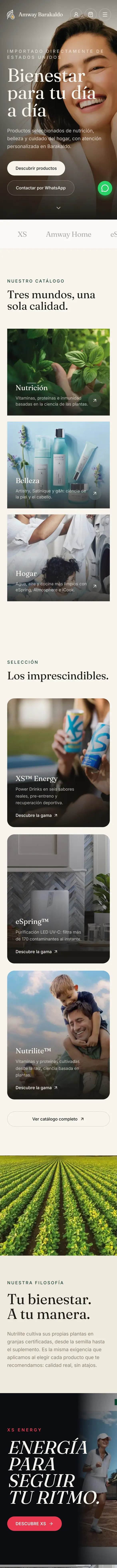 Página completa de Amway Barakaldo en móvil