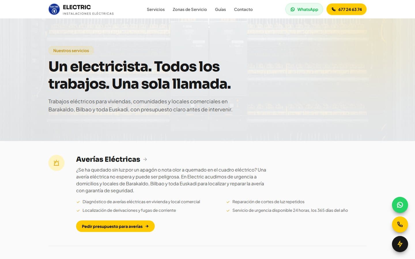 Servicios con presupuesto directo — Electric Instalaciones Eléctricas
