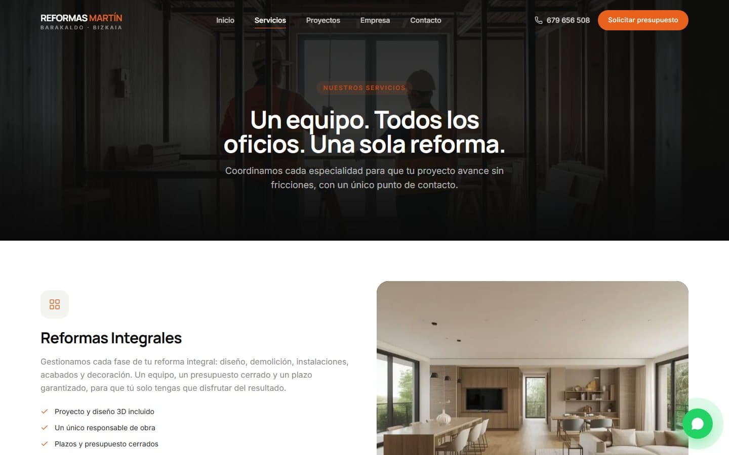 Servicios — Reformas Integrales Martín